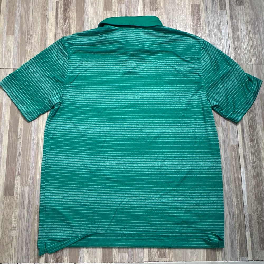 Nike Green Striped Polo Shirt - Picture 6 of 9